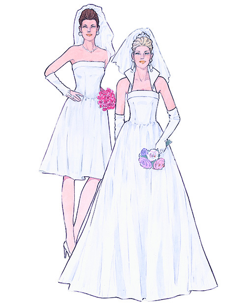 Sewing Patterns for Wedding Dresses. Model 19 & 20